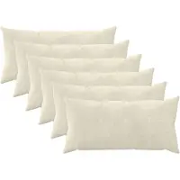 vidaXL Kussensloop 6 st HEERLEN Crèmekleurig 40 x 70 cm