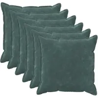 vidaXL - Kussensloop - 6 - pcs - HOUTEN - Zee - blauw - 60 - x - 60 - cm - Microfiber - Fleece