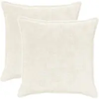 vidaXL - Kussensloop - 2 - st - HOUTEN - Wit - 65 - x - 65 - cm - Nep - Konijnenbont