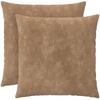vidaXL - Kussen - met - kussen - HEERLEN - 2 - st - Taupe - Microfiber - Fleece