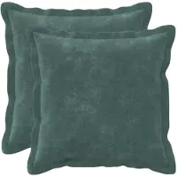 vidaXL Kussensloop 2 st HOUTEN Zee blauw 40 x 40 cm Microfiber Fleece