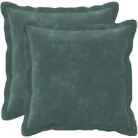 vidaXL Kussensloop 2 st HOUTEN Zee blauw 40 x 40 cm Microfiber Fleece