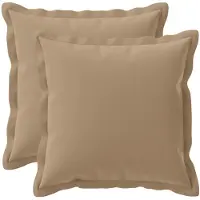 vidaXL - Kussen - met - kussen - HOUTEN - 2 - st - Taupe - Polyester