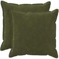 vidaXL - Kussensloop - 2 - pcs - HOUTEN - Groen - 80 - x - 80 - cm - Microfiber - Fleece