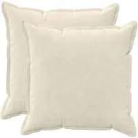 vidaXL Kussensloop 2 st HOUTEN Crèmekleurig 60 x 60 cm