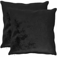 vidaXL Kussensloop 2 st HEERLEN Zwart 60 x 60 cm Flanel