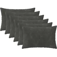 vidaXL - Kussensloop - 6 - pcs - HEERLEN - Antraciet - 50 - x - 75 - cm