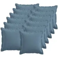 vidaXL - Kussensloop - 12 - pcs - HOUTEN - Jeans - Blauw - 50 - x - 50 - cm - Faux - Linnen