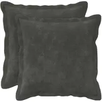 vidaXL Kussensloop 2 st HOUTEN Antracietkleurig 30 x 30 cm