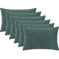 vidaXL Kussensloop 6 st HEERLEN Zee blauw 50 x 75 cm Microfiber Fleece