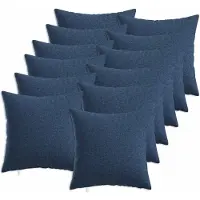 vidaXL - Kussensloop - 12 - st - HEERLEN - Blauw - 45 - x - 45 - cm - Stof