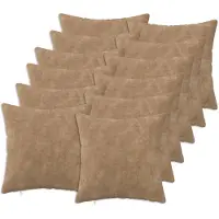 vidaXL Kussensloop 12 st HEERLEN Taupe 45 x 45 cm Microfiber Fleece