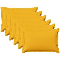 vidaXL - Kussensloop - 6 - pcs - HOUTEN - Licht - Geel - 50 - x - 70 - cm - Faux - Linnen