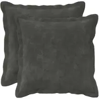 vidaXL Kussensloop 2 st HOUTEN Antracietkleurig 40 x 40 cm