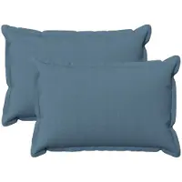 vidaXL - Kussensloop - 2 - pcs - HOUTEN - Jeans - Blauw - 40 - x - 60 - cm - Faux - Linnen