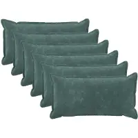 vidaXL Kussensloop 6 st HOUTEN Zee blauw 40 x 80 cm Microfiber Fleece