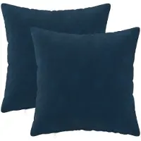 vidaXL Kussensloop 2 st HEERLEN Blauw 30 x 30 cm Microfiber Fleece