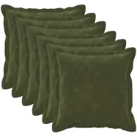 vidaXL Kussen met kussen HOUTEN 6 st Groen Microfiber Fleece