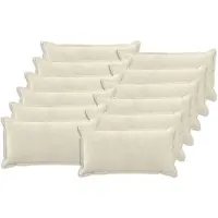 vidaXL - Kussen - met - kussen - HOUTEN - 12 - st - Crèmekleurig - Microfiber - Fleece