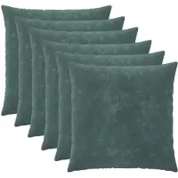 vidaXL Kussensloop 6 st HEERLEN Zee blauw 60 x 60 cm Microfiber Fleece