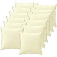 vidaXL - Kussen - met - kussen - HOUTEN - 12 - st - Crèmekleurig - Polyester