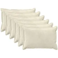 vidaXL Kussensloop 6 st HOUTEN Crèmekleurig 40 x 60 cm