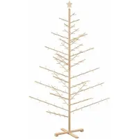 vidaXL - Houten - kerstboom - Naturel - 210 - cm - Massief - grenenhout