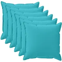 vidaXL - Kussen - met - kussen - HOUTEN - 6 - st - Turquoise - Polyester