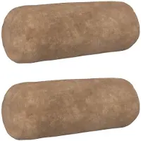 vidaXL Kussensloop 2 st HEERLEN Taupe Ø 15 x 40 cm Microfiber Fleece