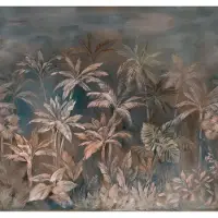 Rasch Fotobehang Palmbomen Waterverf Look Blauw Beige 3m x 3.18m