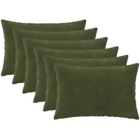 vidaXL Kussensloop 6 st HEERLEN Groen 50 x 70 cm Microfiber Fleece