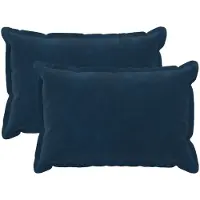 vidaXL Kussensloop 2 st HOUTEN Blauw 50 x 70 cm Microfiber Fleece
