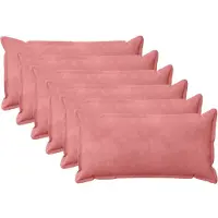 vidaXL Kussensloop 6 st HOUTEN Roze 40 x 70 cm Fluweel