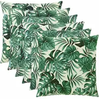 vidaXL Kussensloop 6 st HEERLEN Bladpatroon 60 x 60 cm Polyester
