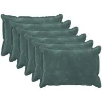 vidaXL Kussensloop 6 st HOUTEN Zee blauw 40 x 60 cm Microfiber Fleece