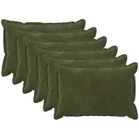 vidaXL Kussensloop 6 st HOUTEN Groen 50 x 70 cm Microfiber Fleece