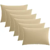 vidaXL - Kussen - met - kussen - HEERLEN - 6 - st - Beige - Polyester