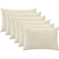vidaXL Kussensloop 6 st HEERLEN Crèmekleurig 50 x 70 cm