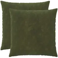 vidaXL Kussensloop 2 st HEERLEN Groen 80 x 80 cm Microfiber Fleece