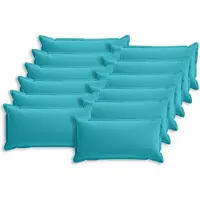 vidaXL - Kussen - met - kussen - HOUTEN - 12 - st - Turquoise - Polyester