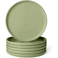 Amazon Basics 6-delige Olijfgroene Dinerborden van Steengoed, 26.7 cm