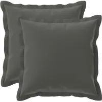 vidaXL - Kussen - met - kussen - HOUTEN - 2 - st - Antraciet - Polyester