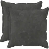 vidaXL Kussen met kussen HOUTEN 2 st Antraciet Microfiber Fleece