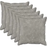 vidaXL Kussensloop 6 st HOUTEN Lichtgrijs 65 x 65 cm Microfiber Fleece