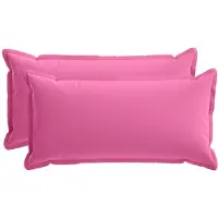 vidaXL Kussen met kussen HOUTEN 2 st Roze Polyester