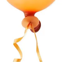 Fiesta Ballon snelsluiters met lint oranje rosé per 100 stuks.