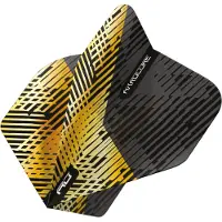 Red Dragon - Hardcore Premium Goud en Zwart Fleck Dartvluchten - 3 set per pakket (9 vluchten in totaal)