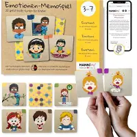 Hanniline Emotie Memo Spel voor Kinderen vanaf 3 Jaar - Gevoelens Leren