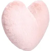 Amazon Basics Hartvormig Sierkussen Peony Pink 45x41cm - Zacht & Decoratief