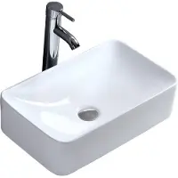 Merkloos Witte Keramische Wastafel voor Badkamer en Toilet